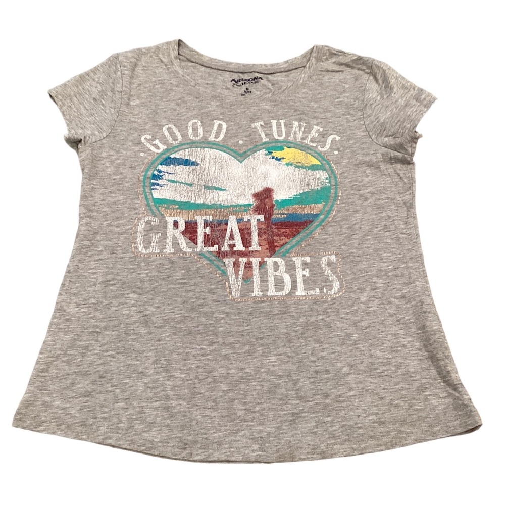 BOGO 🥳 Arizona Jean Co. Gray Short Sleeve T-shirt | Girls M 10/12 | vintage